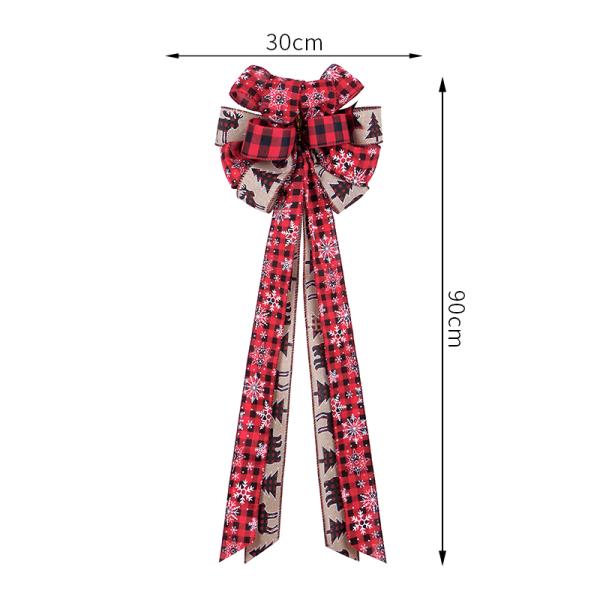 Ribbon Bow Style Pull Bow for Holiday DIY Decoration Made Jumbo Christmas Bows in Red