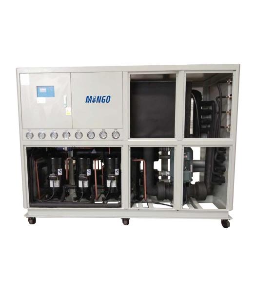 Low Noise Water Cooled Industrial Chiller 50HP 153.91KW/Hr With 4 Inlets 4 Outlets