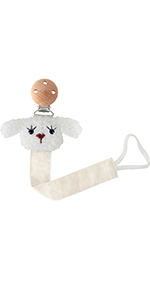 Pacifier Clip, Neutral Cute Rabbit Pacifier Leash For Boys Girls Fits For All Pacifiers, Ideal Baby Shower Baby Gift