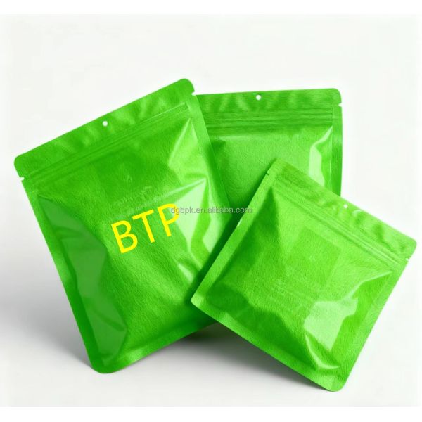 MOQ 100 Sample Packet Plastic Bag Custom Three Side Seal Flat Mini Packaging Bag with Zipper for Small Business