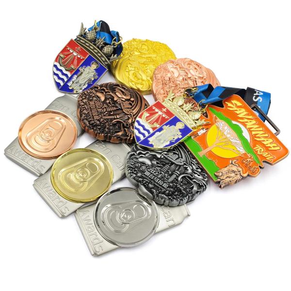 Zinc Alloy Award Design Logo 2D 3D Gold Soccer Running Sport Metal Custom Medal