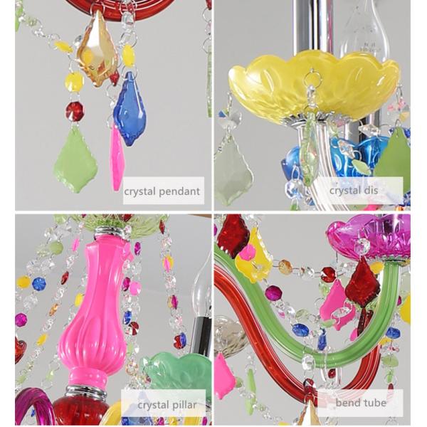 Хрустальная люстра красочное мечтая прекрасное Macaron люстры спальни детей стеклянная