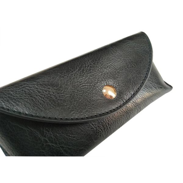 Vintage Leather Sunglasses Case With  Button/ Pouch Bag For Reading Glasses