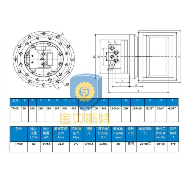 Мини конечная передача ПК60-7 ПК70 экскаватора/экскаватор КОМАТСУ разделяют