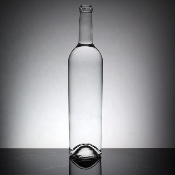 1 L de garrafa de vidro com rolha de borracha para bebidas alcoólicas com serigrafia