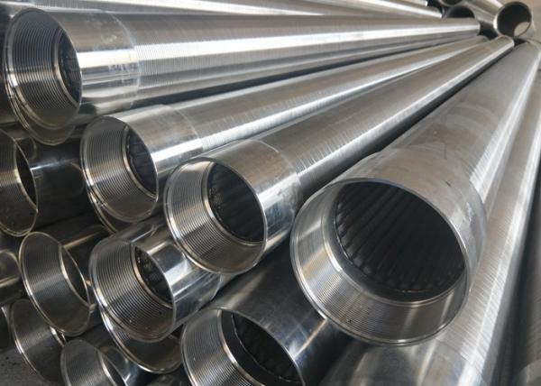 Non Clogging Stainless Steel Wedge Wire Screen 50mm Diameter 0.4mm Slot Size