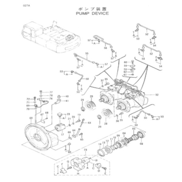 4265372 Sensor de velocidad de revolución para excavadoras HITACHI