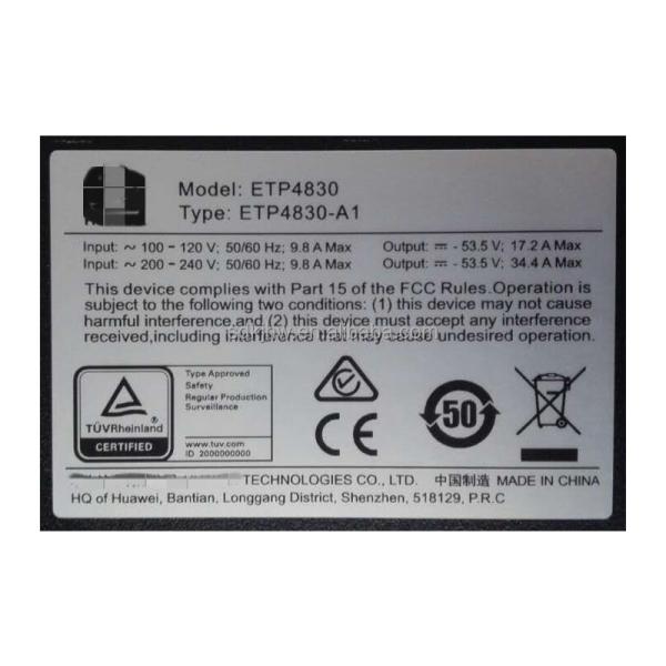 220V/-48V Frame Rectifier for Transmission Equipment ETP4830-A1 220V/-48V Power System