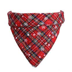 Bandana verde vermelho do Natal do cachorrinho do Bandana do cão do algodão do inverno para o cão pequeno
