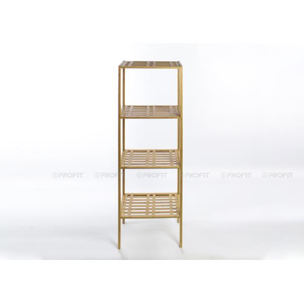 110cm High 30cm Wide Bamboo 4 Tier Shelf For Bathroom