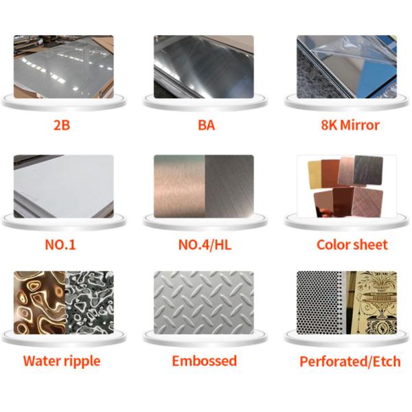 JIS Stainless Steel Sheet 316 HL 304 4 X 8 SS Sheet Embossed