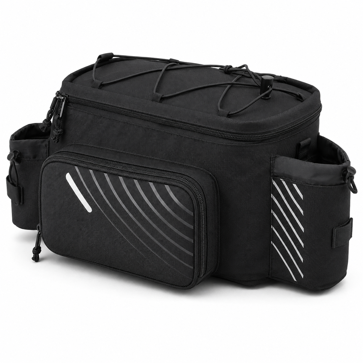 15L Waterproof Bike Rack Bag with Rain Cover, Rear Bicycle Pannier Trunk Storage Bag for Cycling, Commuting, Touring and Outdoor Adventures
