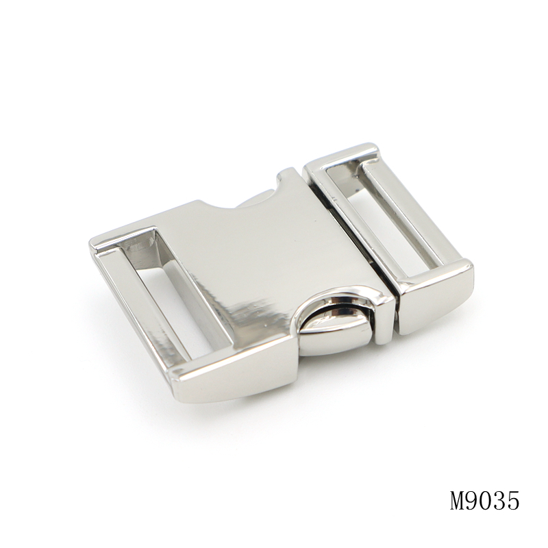 26.5 mm Metal Bag Lock Pet Collar Quick Release Buckle Silver