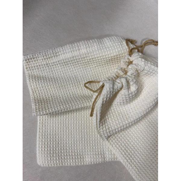 Product OEM/ODM Accepted Blank Waffle Weave Cosmetic Storage Bag for Skincare Needs