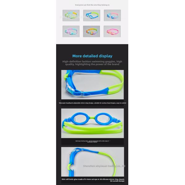 Gafas de natación para niños de marco pequeño Gafas para niños Niñas Gafas de agua Anti-UV