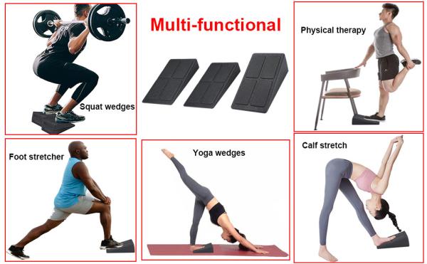EPP Yoga Wedge Stretch Slant Board Non Slip 3 pcs Adjustable Squat Ramp Squat Wedge Block Squat Wedge for Heel Elevated