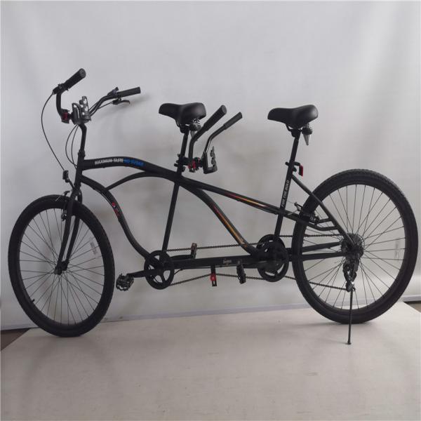 Steel Fork 18 Speed Tandem Cruiser Bike for 2 Adults 26 Inch Leisure Tandem Bicycle