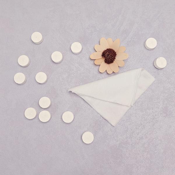 100 serviettes compressées pour le visage emballées individuellement