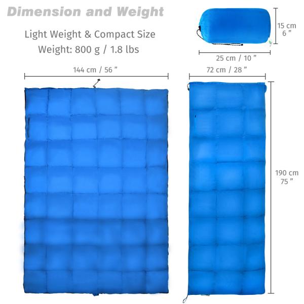 Quick Drying 100 Nylon 1.8lbs Lightweight Sleeping Bag