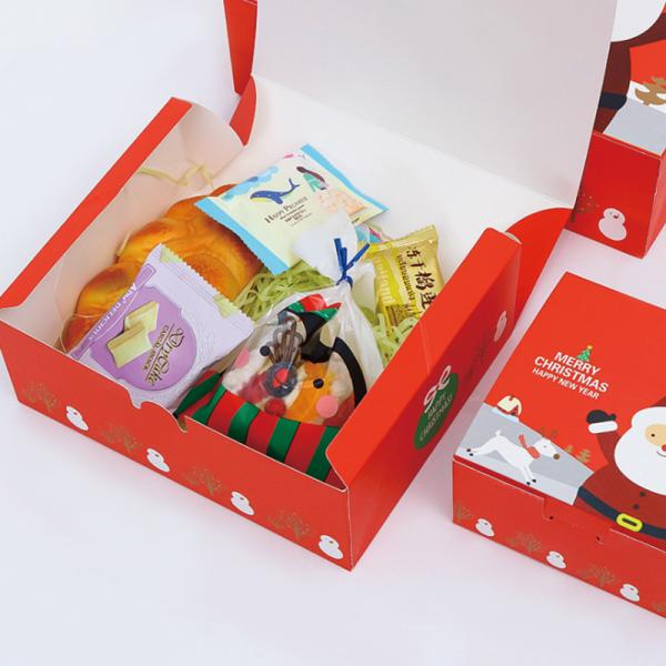 Customized beautifully printed Santa Claus red gift box