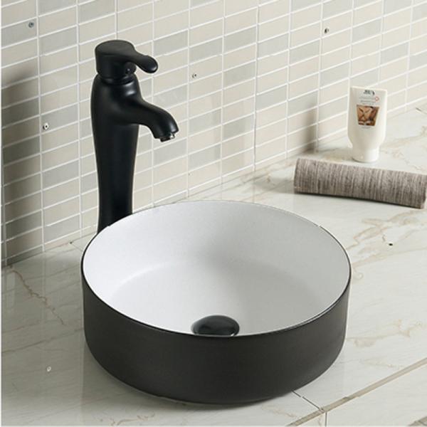 Bacia de alta temperatura superior contrária da bancada do acendimento do dissipador do banheiro da porcelana