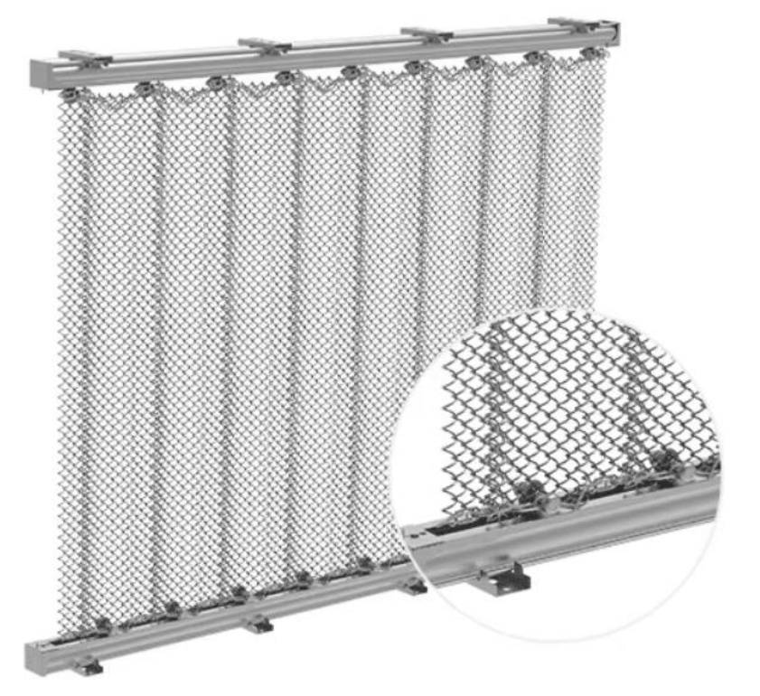 restaurant room divider decorative Aluminium Mesh Fabric Chain Link Door shower wire mesh Netting coil drapery Metal Curtain