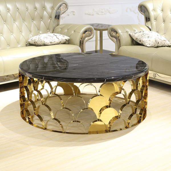 Round Dia 100cmx45cm  SS Coffee Table for Italian Contemporary Living Room