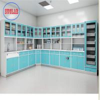 Muebles de hospital clínica de la pared montado gabinete desechable de acero inoxidable mango 110 grados bisagra Blanco