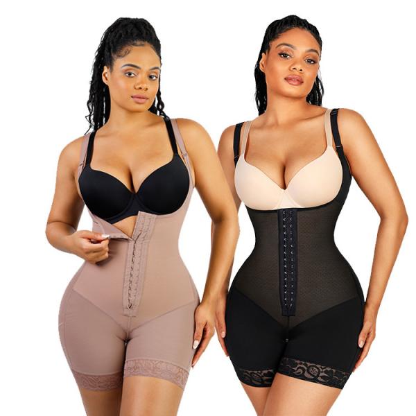 Breathable Latex Open Bust Tummy Control Butt Lifter Shorts Shapewear For Women 0.4kg