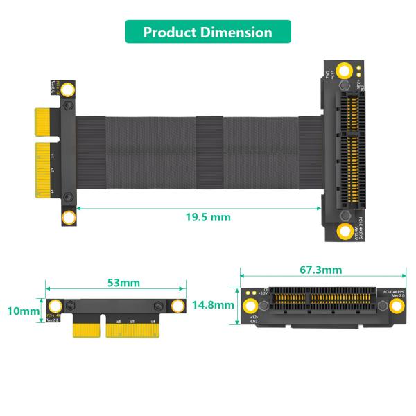 270° обратный PCI-E слот PCI-e 4X расширительный кабель повысить эффективность передачи данных