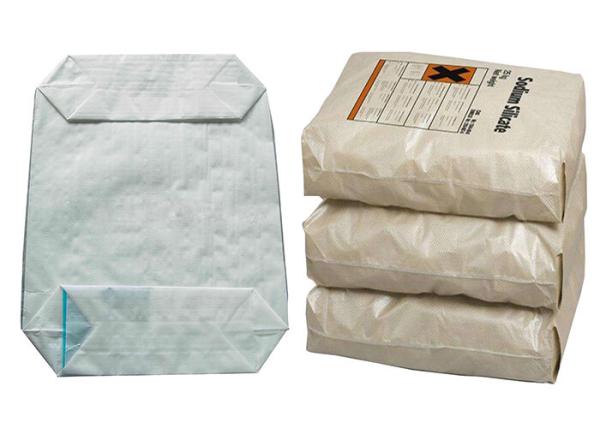 Square Bottom Laminated Polypropylene Cement Bags , PP Valve Bag