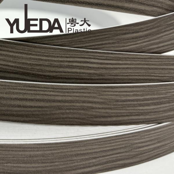Dark Brown Wood Grain Plastic Edging Tape Edge Banding Strips Moisture Proof