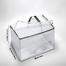 Fashionable Design Luxury PVC Handbag Purse, Organizer Dust Cover, Bag Protector, Magnetic Snap Closure