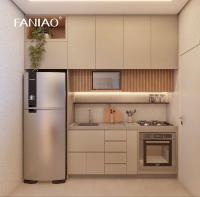 Projeto de gabinete de cozinha de mini-cozinha de melamina para gabinete de apartamento de cozinha de hotel