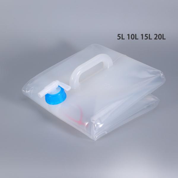 Sac d'eau translucide pliable 20L pour équipement de camping
