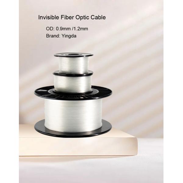 Оболочка кабеля оптического волокна G657 FTTH невидимая прозрачная крытая связывающ проволокой 0,9 PVC 1.2mm