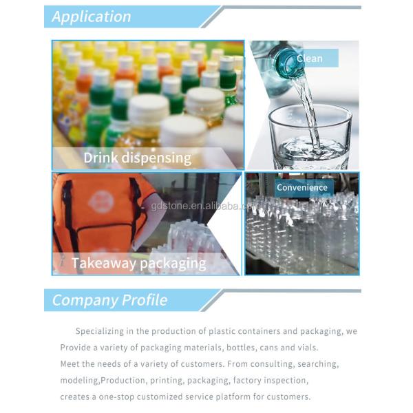 32mm PET Plastic Bottles 350ml For Beverage Milk Juice