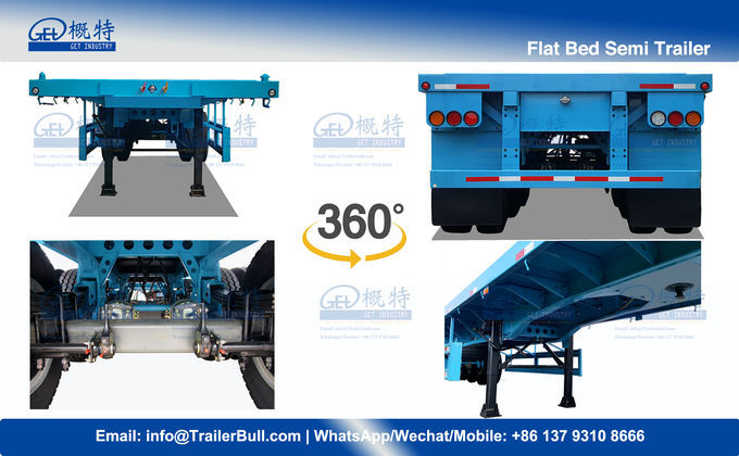 20ft 30ft 40ft 53ft Flat Deck Semi Trailer CKD SKD поставка для производителя