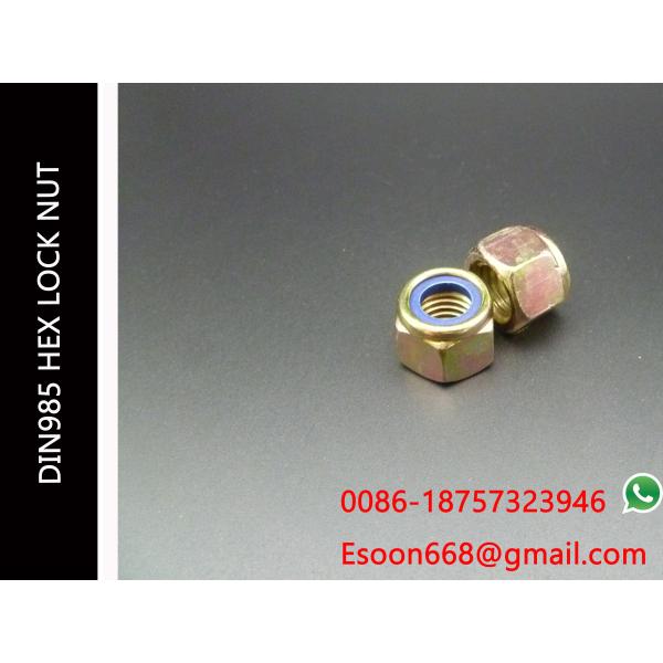 M20-1.5/M20-2.0/M20-2.5 DIN 985 Class 8 Zinc Finish Steel Nylon Insert Lock Nut