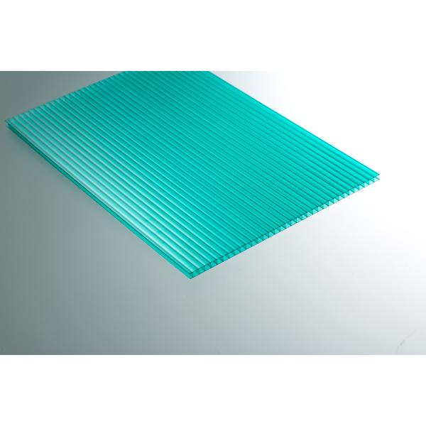 Hojas de la techumbre del policarbonato del verde de hierba diseño de la flexibilidad de 2 capas