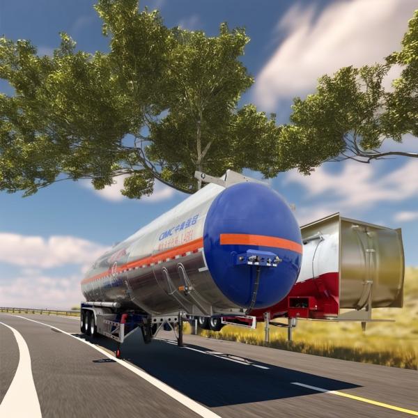 Industrial Transportation Semi-Trailer Large 60000 Liter Aluminum Alloy Hydraulic Oil Storage Tanks