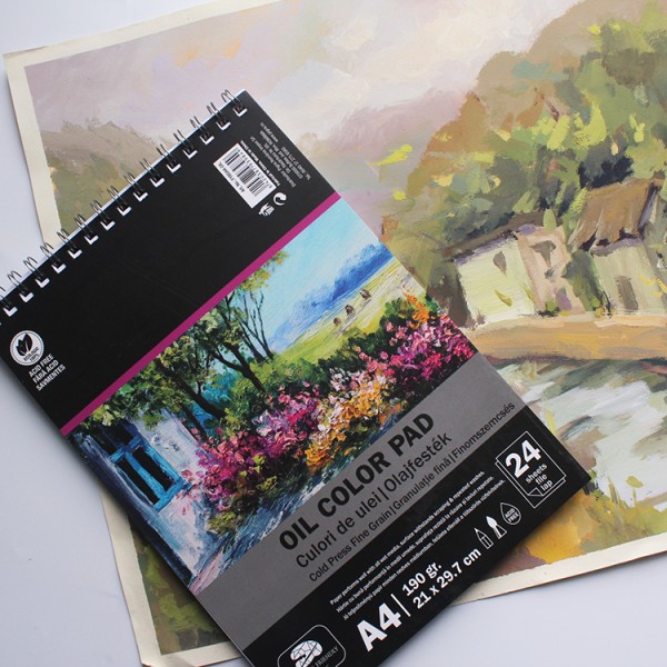 Hot selling wholesale A4 30 sheets acid-free drawing paper oil pad for art painting