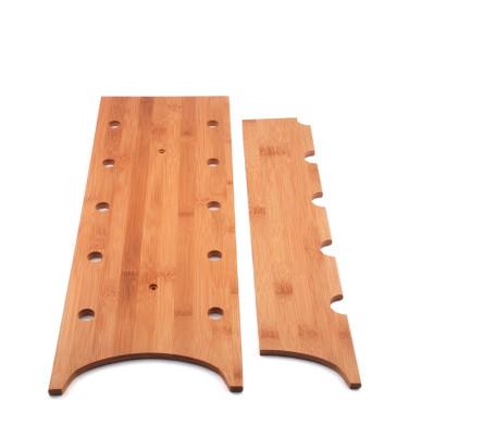 Natural Bamboo Sunglass Display Fixtures Five Pair Sunglass Holder For Wall