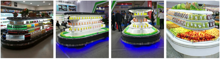 Supermarket Multideck Open Chiller with Auto Defrost LED Lighting and Energy Saving Refrigerator