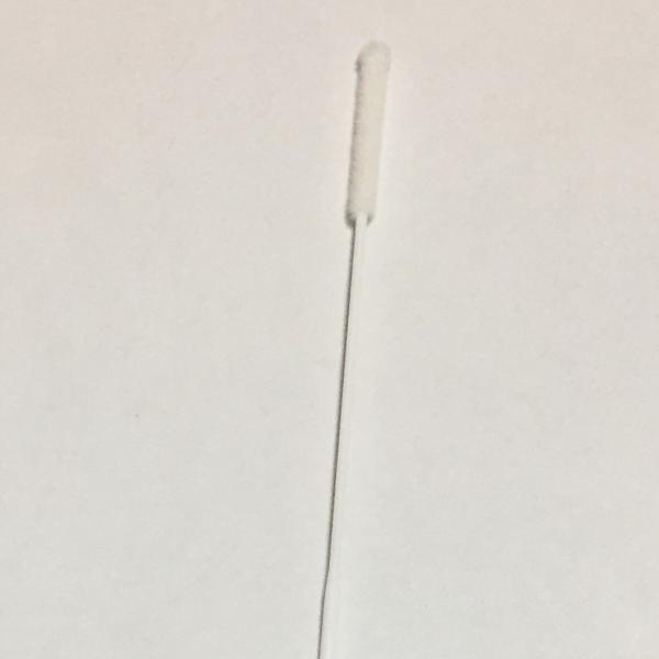 Disposable Sterile Medical Cotton Swab , White PCR Test Nose Swab