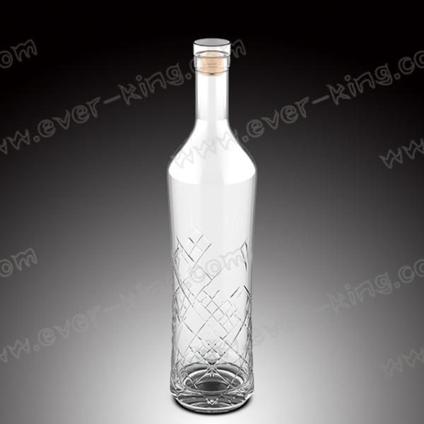 Cortiça ISO9001 de madeira garrafa de vidro do rum de 1000 ML