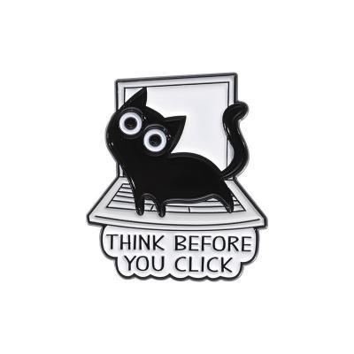 Cartoon Red Dog for Lapel Pin Signboard Stylish Metal Brooch Black Nickel Clothing Accessories for Christmas National Day