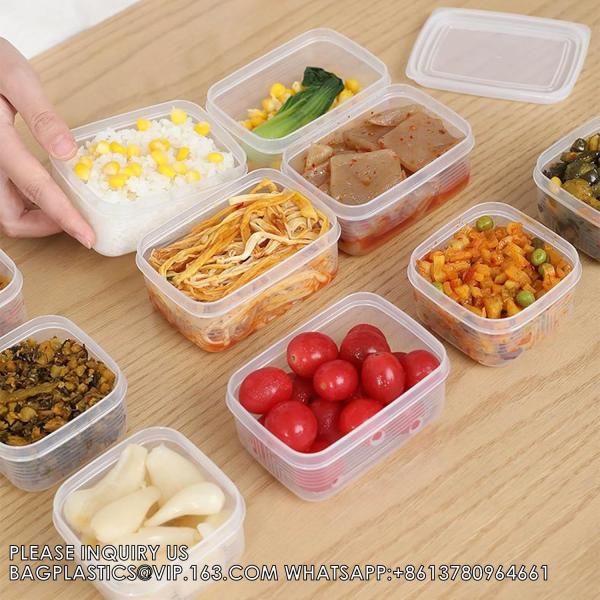 Leakproof Food Container Refrigerator Food Container Sealed Lid Large Capacity Transparent Storage Box Coarse