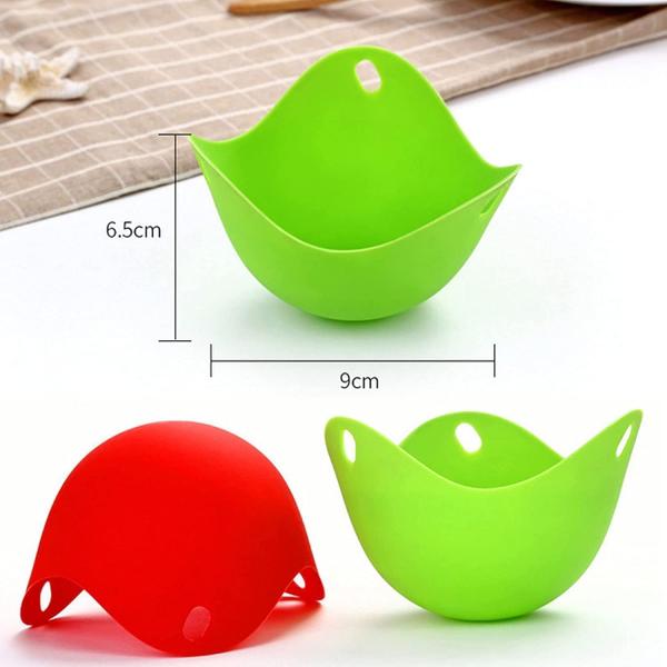 Custom Logo Silicone Microwave Egg Poacher Cups for Perfect Poached Eggs 9CM Diameter