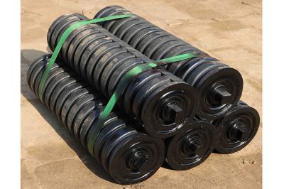 Rubber Material Buffer Roller Conveyor Spare Parts Trough Model 108mm Diamater